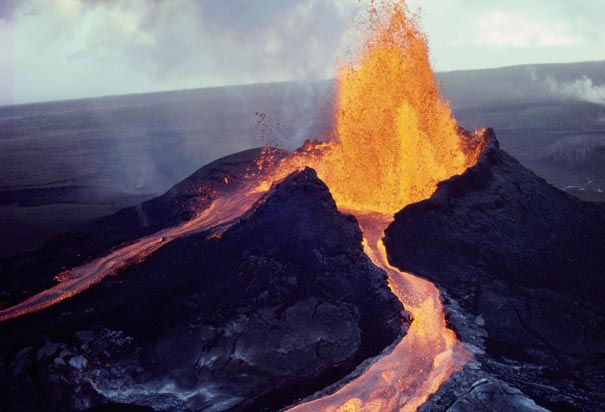 Eruptions Of Kilauea. Kilauea Volcano Erupting