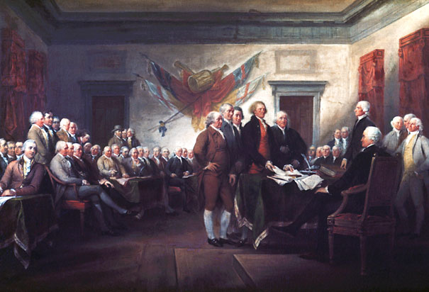 declaration of independence signing. Signing of the Declaration of