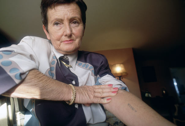 Auschwitz Survivor Showing Tattoo