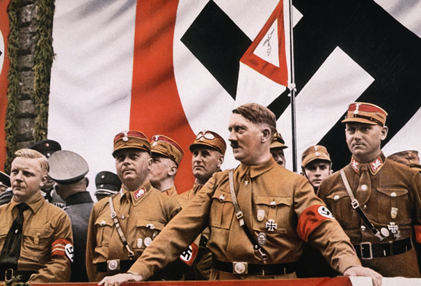 World War II Political Leaders. Hitler at Dortmund Rally