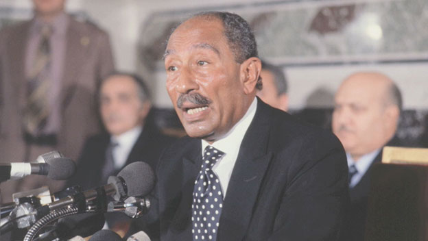 Egypt's Anwar El-Sadat Speaks to Israeli Parliament