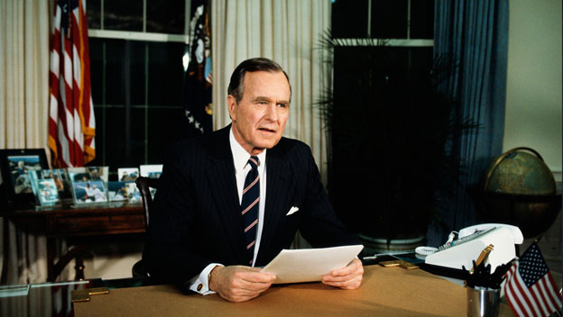 Image result for president bush announces the end of the persian gulf war newspaper articles