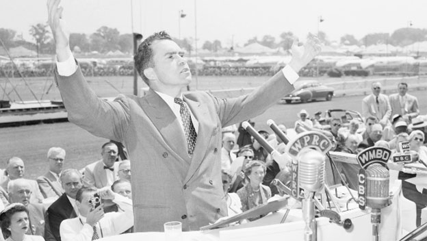 Senator Nixon Takes Tough Stand on Communism