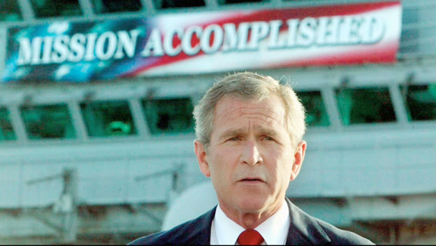 George W. Bush Declares Mission Accomplished
