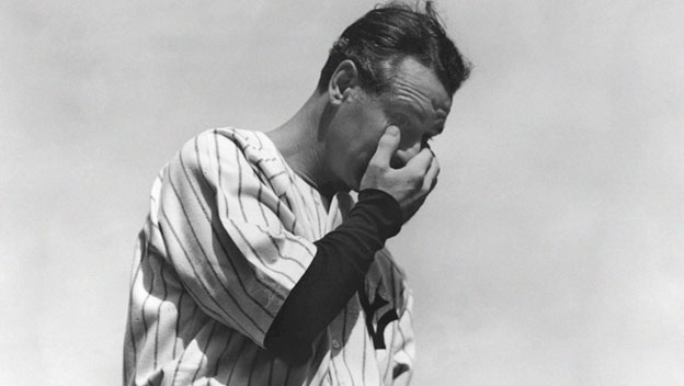 Lou Gehrig Bids Farewell to Baseball