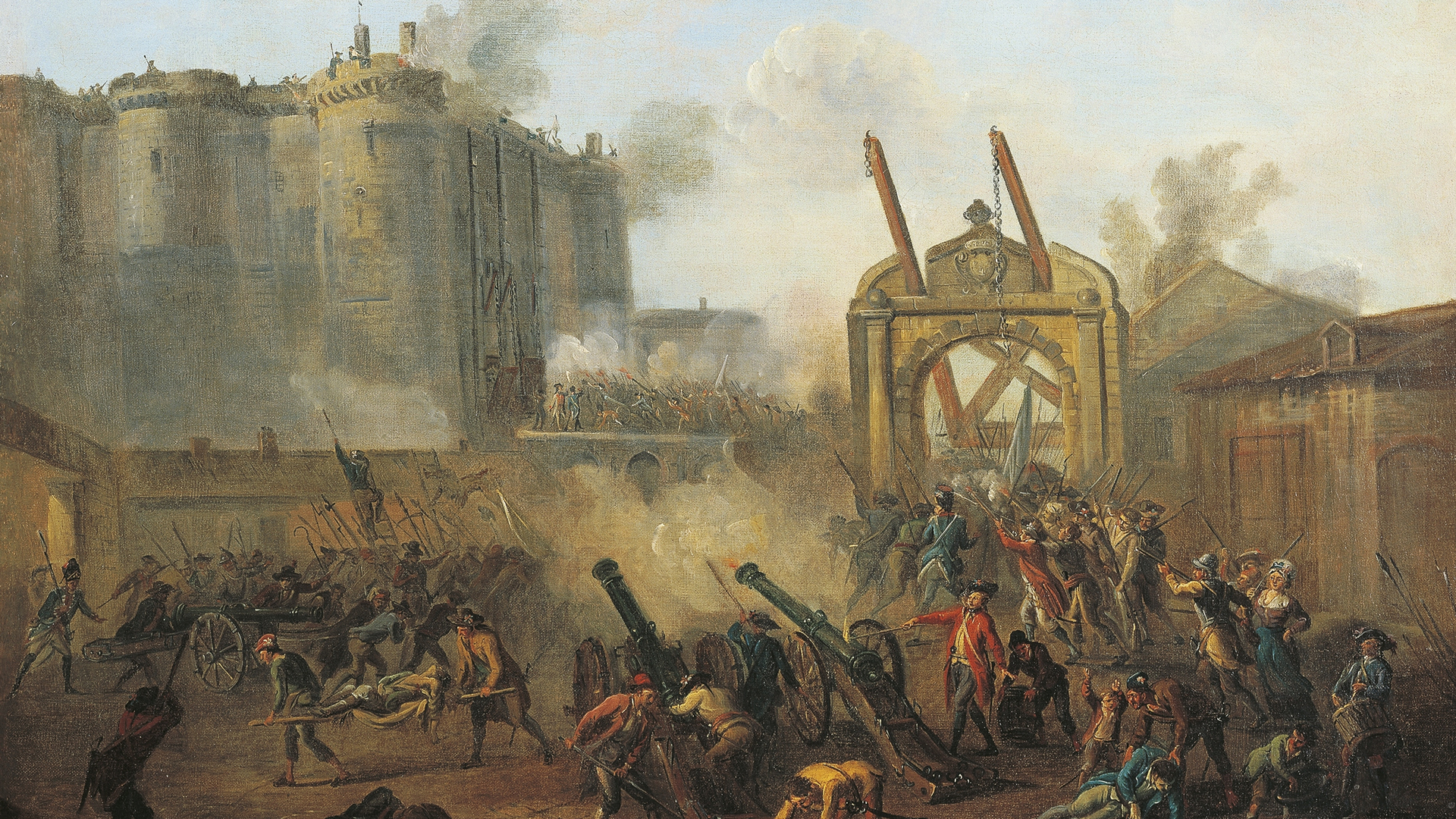 French revolutionaries storm Bastille