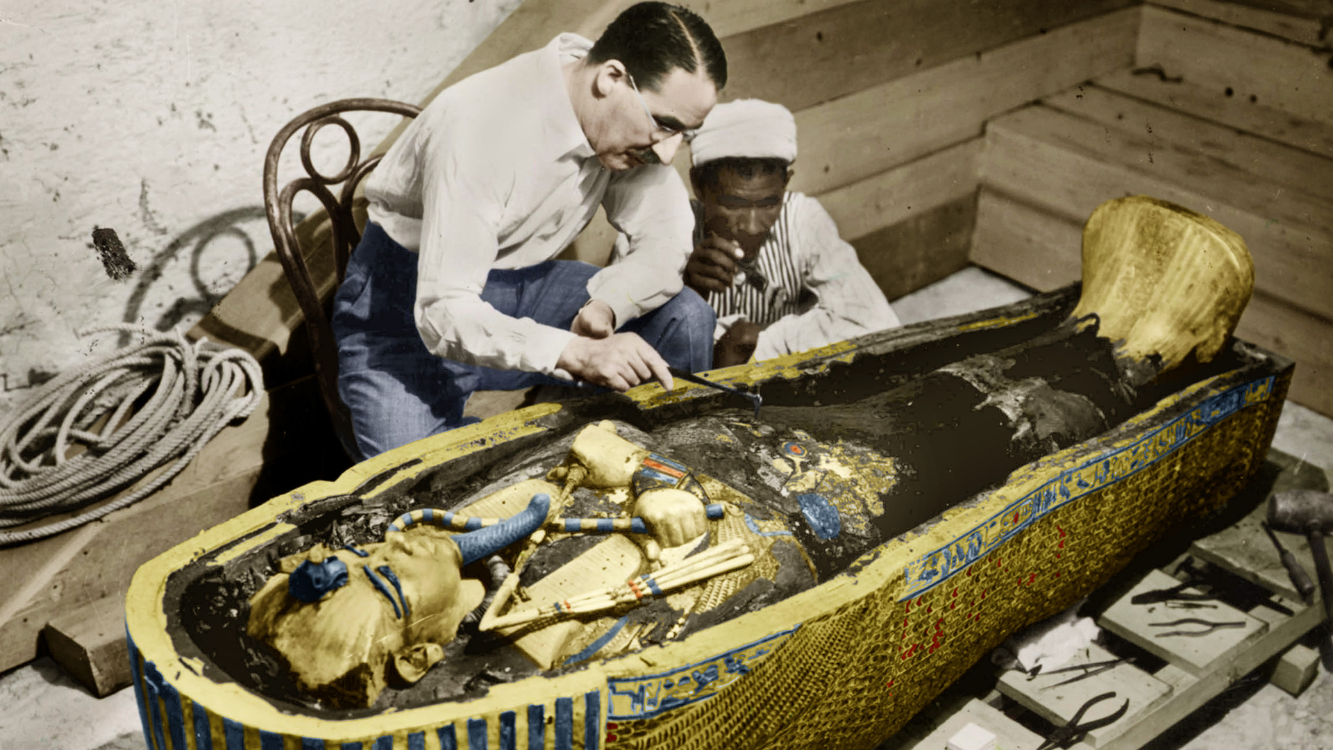 Archaeologist Opens Tomb Of King Tut Feb 16 1923