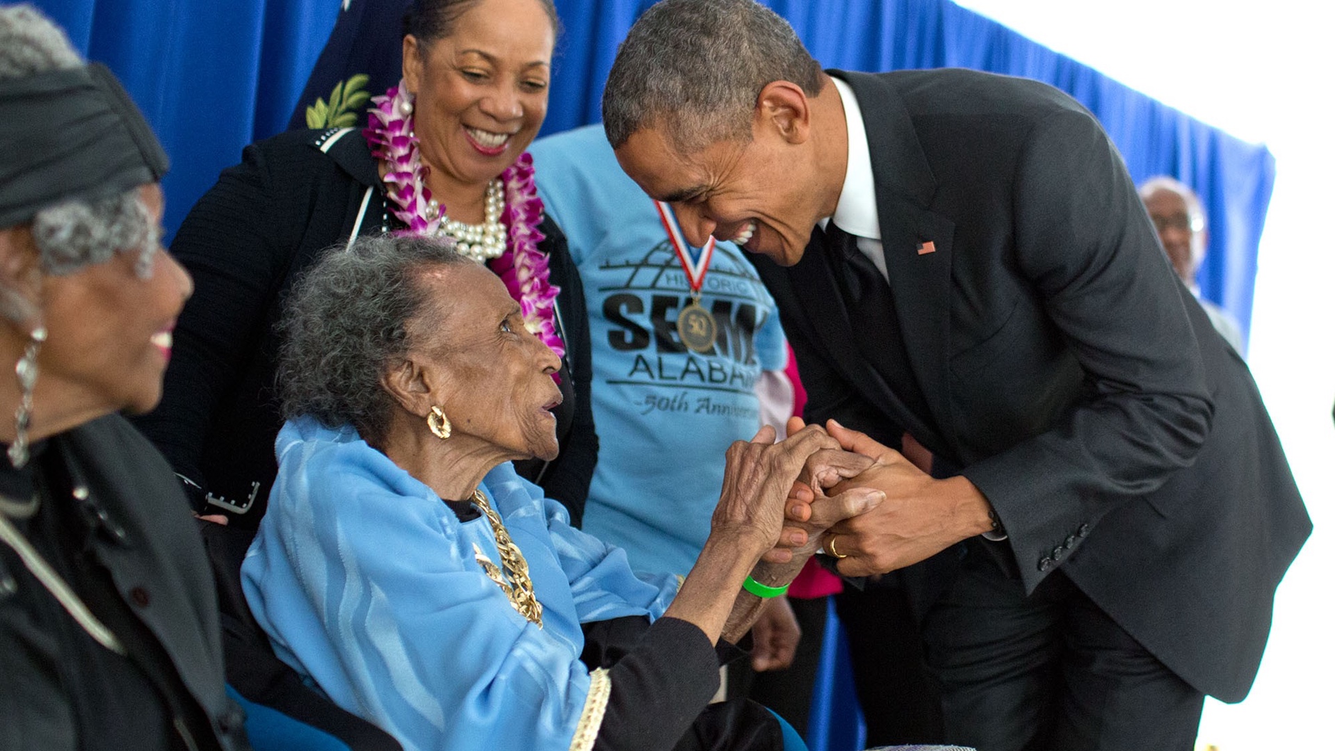 President Obama with Ameila Boyton Robinson