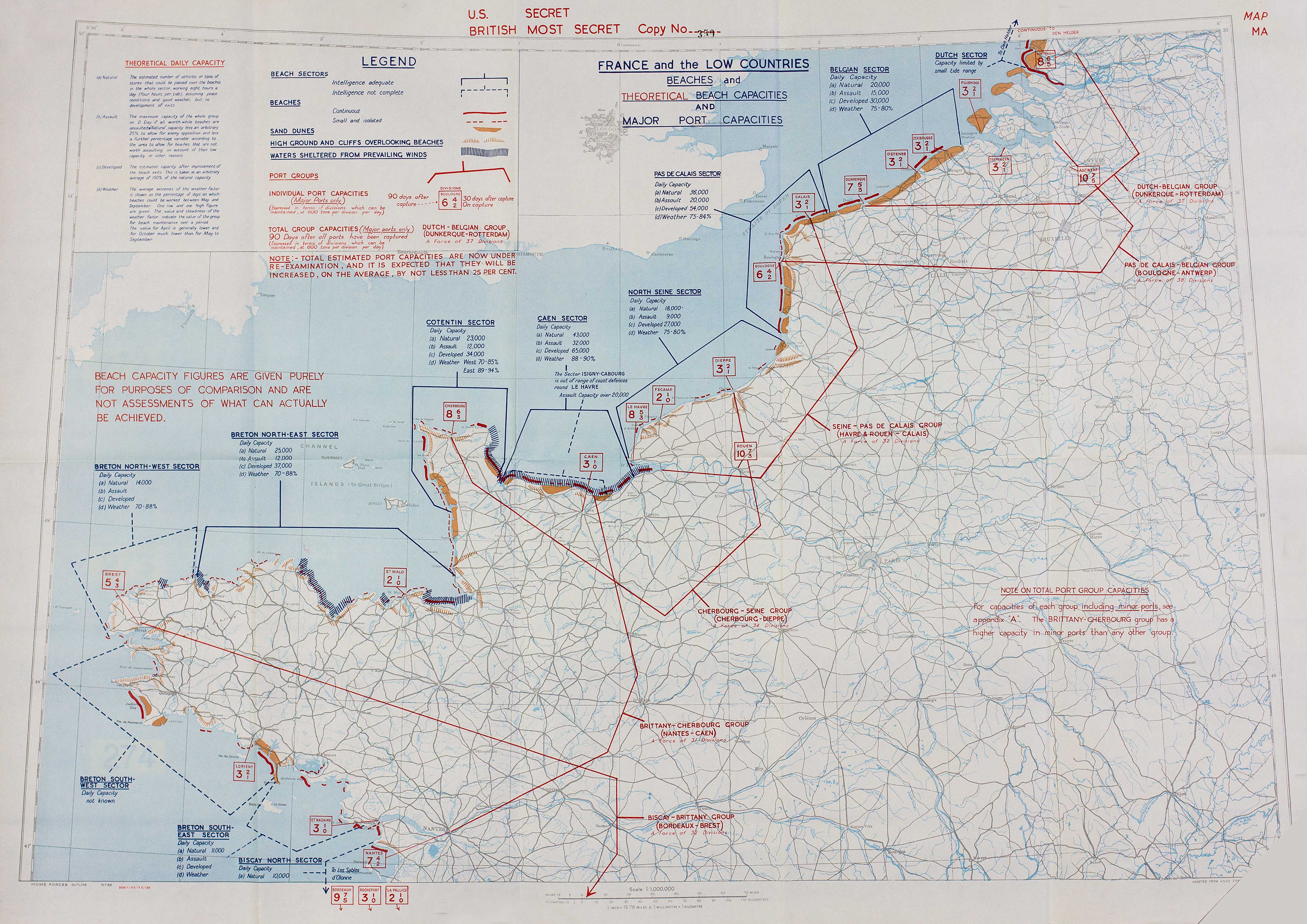 Imperial War Museum Map of Fance used during invasion planning.