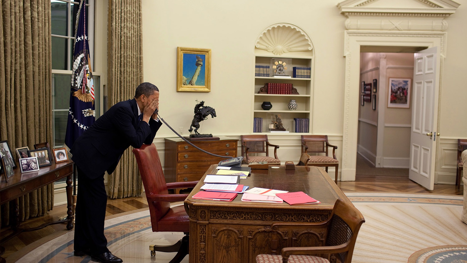 The President on the phone